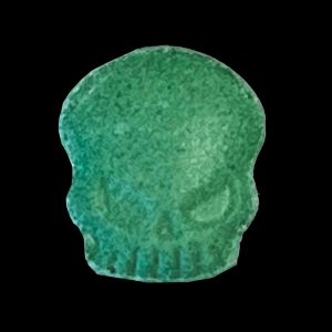 Ecstasy Pill - Green Skull MDA MDMA
